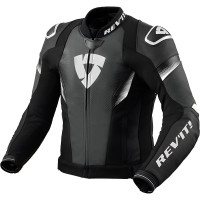 Rev'it Control Leather Jacket - Black / White