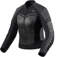 Rev'it Ladies Median Leather Jacket - Black / Anthracite