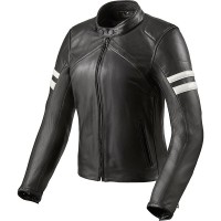 Rev'it Ladies Meridian Leather Jacket - Black / White