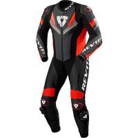 Rev'it Quantum 3 One Piece Leather Suit - Anthracite / Neon Red