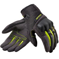 Rev'it Ladies Volcano Textile Gloves - Black / Neon Yellow