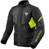 Rev'it Duke H2O Textile Jacket - Black / Neon Yellow