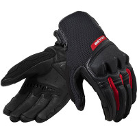 Rev'it Duty Leather Gloves - Black / Red