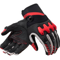 Rev'it Energy Leather Gloves - Black / Neon Red