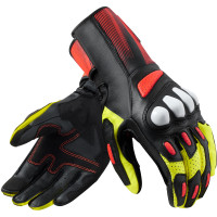 Rev'it Metis 2 Leather Gloves - Black / Neon Yellow