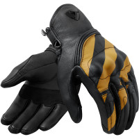 Rev'it Redhill Leather Gloves - Black / Ochre Yellow