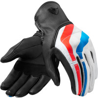 Rev'it Redhill Leather Gloves - Red / Blue