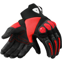 Rev'it Speedart Air Leather Gloves - Black / Neon Red