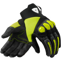 Rev'it Speedart Air Leather Gloves - Black / Neon Yellow