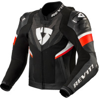 Rev'it Hyperspeed 2 Pro Leather Jacket - Black / Neon Red