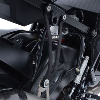 R&G Racing Exhaust Hanger & Footrest Blanking Plate - BMW S1000R with Akrapovic Exhaust