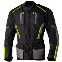 RST Axiom Plus Airbag CE Textile Jacket - Black / Grey / Flo Yellow 