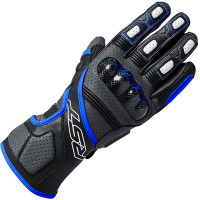 RST Fulcrum CE Perforated Leather Gloves - Grey / Blue / Black