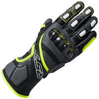 RST Fulcrum CE Perforated Leather Gloves - Grey / Fluo Yellow / Black