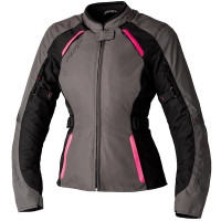 RST Ladies Ava CE Textile Jacket - Black / Neon Pink