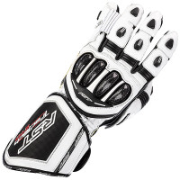 RST Ladies Tractech Evo 4 CE Leather Gloves - White / White / Black