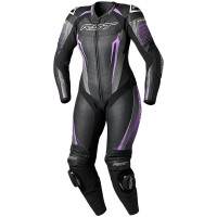 RST Ladies Tractech Evo 5 CE One Piece Leather Suit - Black / Fushia / Grey