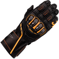 RST S-1 CE Leather Gloves - Black / Grey / Neon Orange 