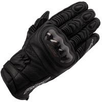 RST Shortie CE Leather Gloves - Black / Black