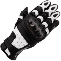 RST Shortie CE Leather Gloves - Black / White