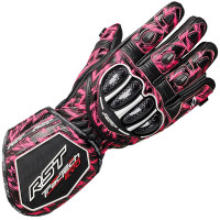 RST Tractech Evo 4 CE Leather Gloves - Dazzle Pink