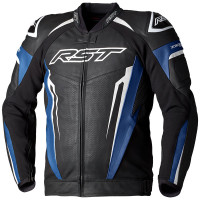 RST Tractech Evo 5 CE Leather Jacket - Blue / Black / White 