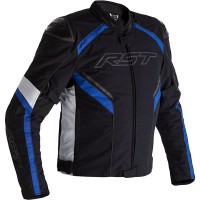 RST Sabre Airbag CE Textile Jacket - Black / White / Blue