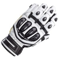 RST Tractech Evo 4 Short CE Leather Gloves - White / Black