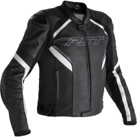 RST Sabre Airbag CE Leather Jacket - Black / White