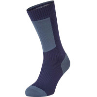 Sealskinz Runton Waterproof Socks - Navy Blue / Red