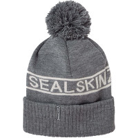 Sealskinz Heacham Waterproof Bobble Hat - Dark Grey / Cream