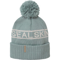 Sealskinz Heacham Waterproof Bobble Hat - Light Blue / Cream