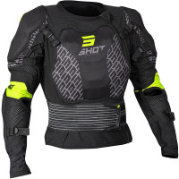 Shot Optimal 2.0 Youth Protective Jacket - Black / Neon Yellow