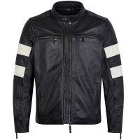 Spada Hanzo Leather Jacket - Black / Ivory