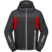 Spidi Hoodie II H2Out Textile Jacket - Black / Anthracite / Fluo Red