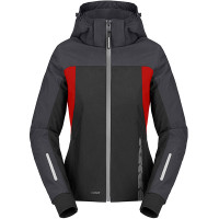 Spidi Ladies Hoodie II H2Out Waterproof Textile Jacket - Black / Anthracite / Fluo Red