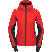 Spidi Ladies Hoodie Armour Light CE Textile Jacket - Black / Red