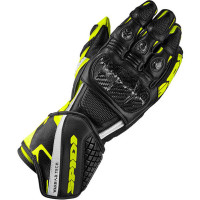 Spidi Carbo 5 CE Leather Gloves - Black / Fluo Yellow