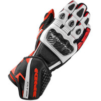 Spidi Carbo 5 CE Leather Gloves - Black / Red