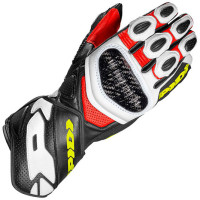 Spidi Carbo 7 CE Gloves - Black / Red / Fluo Yellow