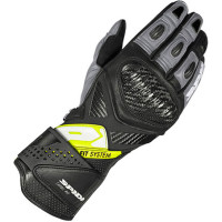 Spidi Carbo Fit Leather CE Gloves - Black / Fluo Yellow