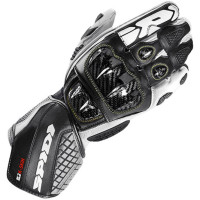 Spidi Carbo Kangaroo Leather CE Gloves - Black / White