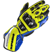 Spidi Carbo Track Evo CE Gloves - Black / Blue / Yellow