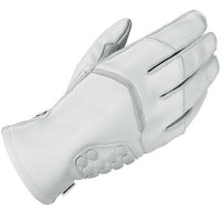 Spidi Race One Leather Gloves - White