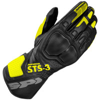 Spidi STS-R3 Leather Gloves - Black / Fluo Yellow