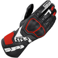 Spidi STS-R3 Leather Gloves - Black / White / Red