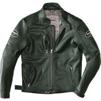 Spidi Clubber Leather Jacket - Green / Ice