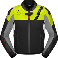 Spidi DP Progressive Hybrid Leather Jacket - Black / Fluo Yellow