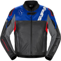 Spidi DP Progressive Leather Jacket - Black / Red / Blue