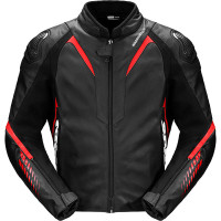 Spidi NKD-1 Leather Jacket - Black / Red